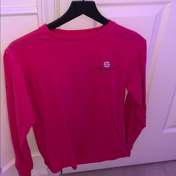 2 pack of Simply Southern shirts colors: blue,pink - Picture 5 of 8